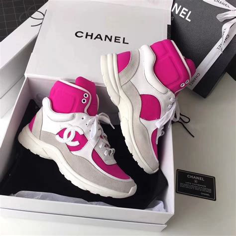 pink blue chanel shoes|chanel sneakers high top.